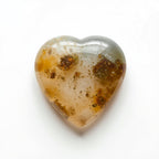 Moss Agate 1PC Small 8x8 MM Heart Cabochon Green Luster semi Precious Precious Gemstone