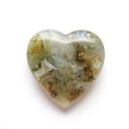 Moss Agate 1PC Medium 9x9 MM Heart Cabochon Green Lustrous semi Precious Gems