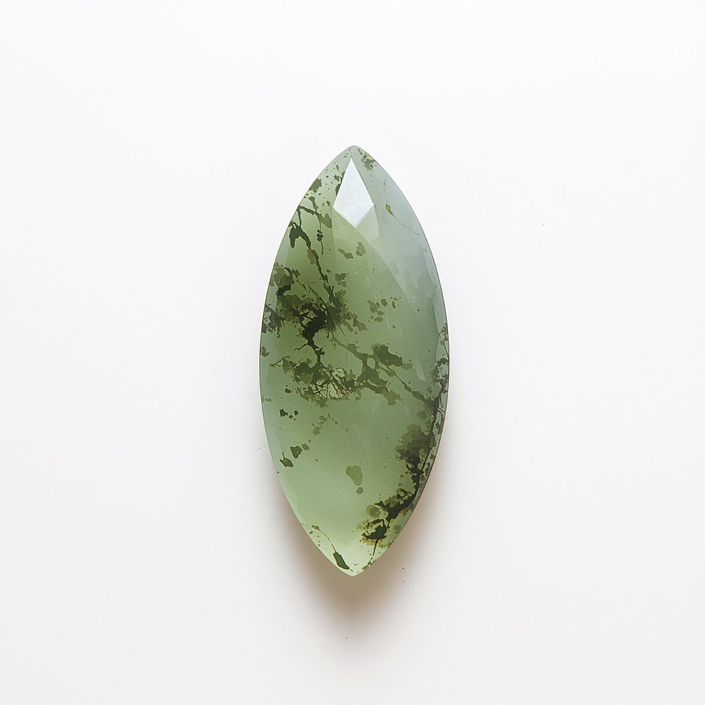 Moss Agate 10PC Tiny 3x6 MM Marquise  Cabochon Green High-Quality semi Precious Loose Gems