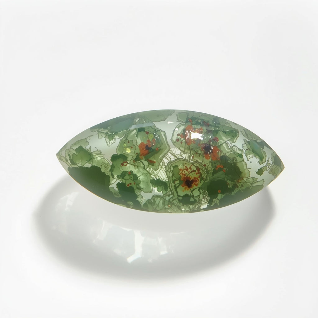 Moss Agate 10PC Tiny 4x8 MM Marquise  Cabochon Green Natural semi Precious Loose Gemstone