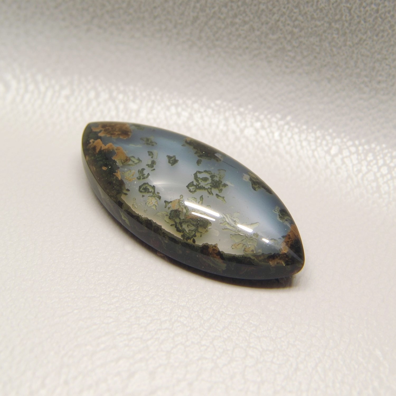 Moss Agate 10PC Tiny 4x8 MM Marquise  Cabochon Green Natural semi Precious Loose Gemstone Sekundär produktbild