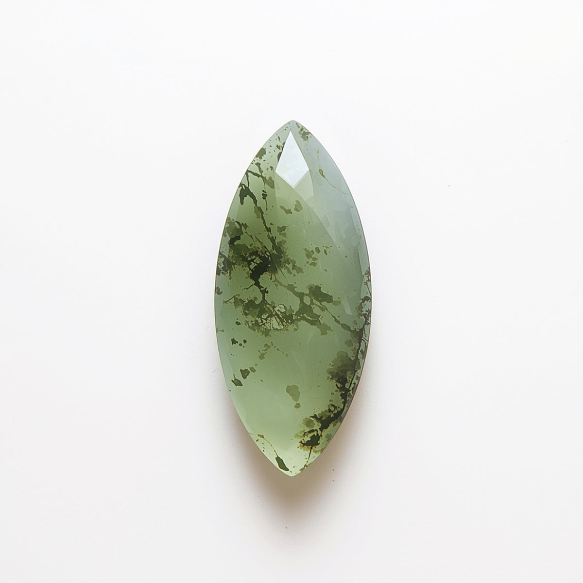 Moss Agate 1PC Small 6x12 MM Marquise  Cabochon Green Superior semi Precious Semi Precious Gemstone