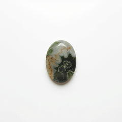 Moss Agate 1PC Small 6x8 MM Oval Cabochon Green Fiery semi Precious Loose Gemstone