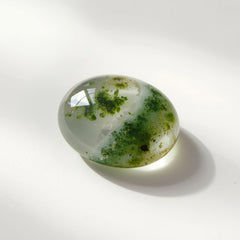 Moss Agate 1PC Small 6x9 MM Oval Cabochon Green Brilliant semi Precious Loose Gemstones