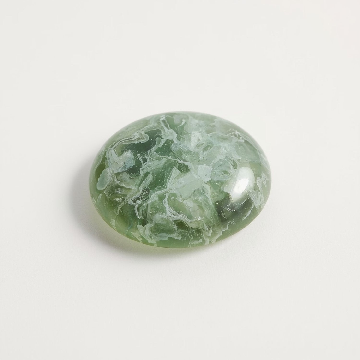 Moss Agate 1PC Large 9x11 MM Oval Cabochon Green Luster semi Precious Loose Gems Imagen secundaria del producto