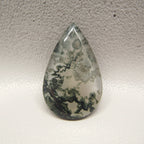 Moss Agate 10PC Tiny 3x5 MM Pear Cabochon Green Sparkling semi Precious Semi Precious Gemstone