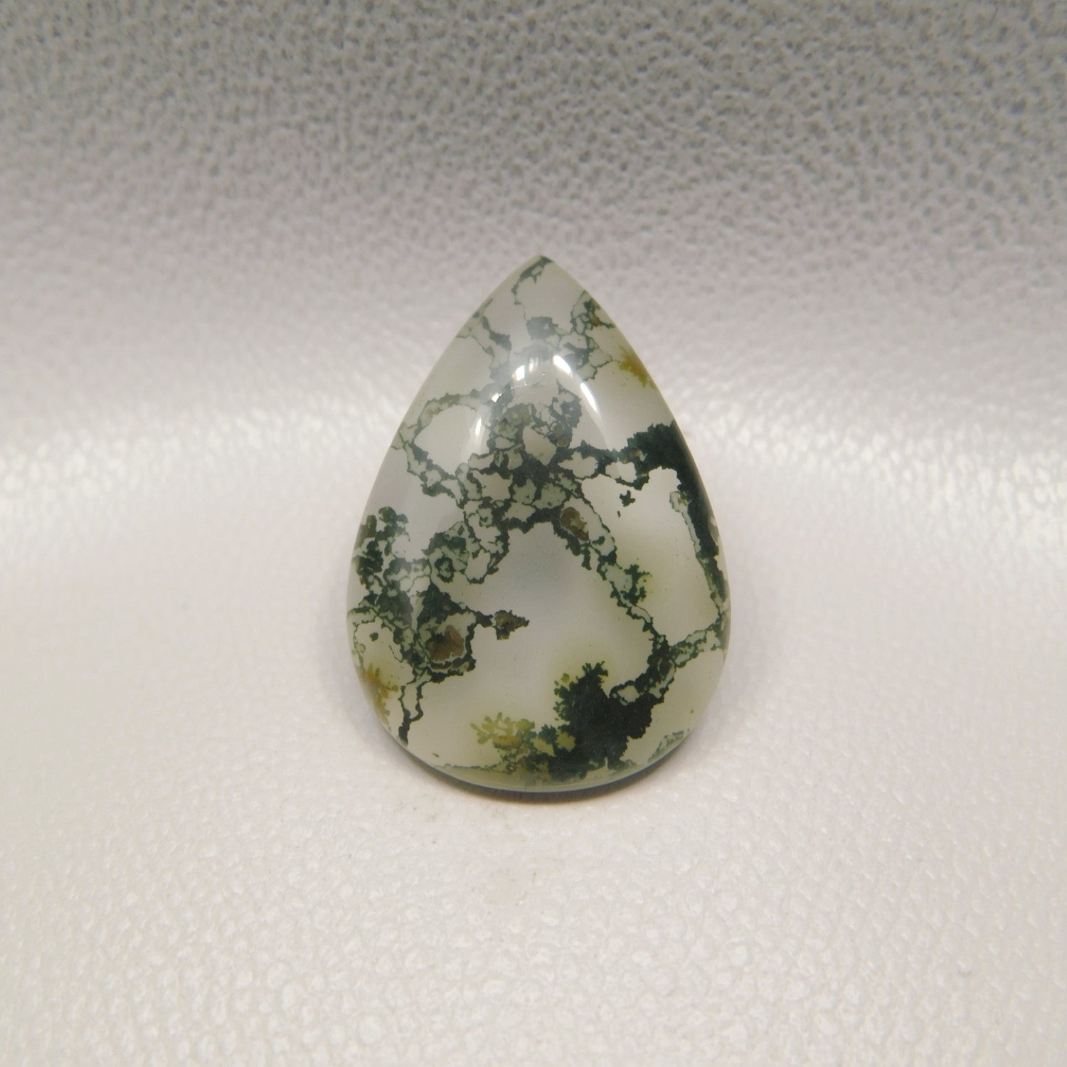 Moss Agate 1PC Tiny 5x7 MM Pear Cabochon Green Splendid semi Precious Gems