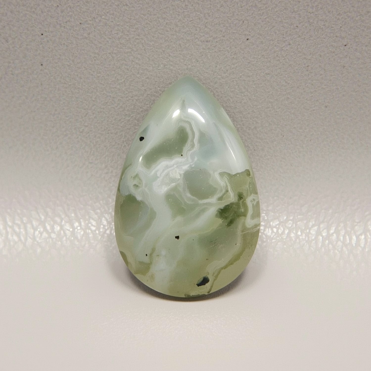 Moss Agate 1PC Small 6x8 MM Pear Cabochon Green Luster semi Precious Loose Gems Immagine secondaria del prodotto