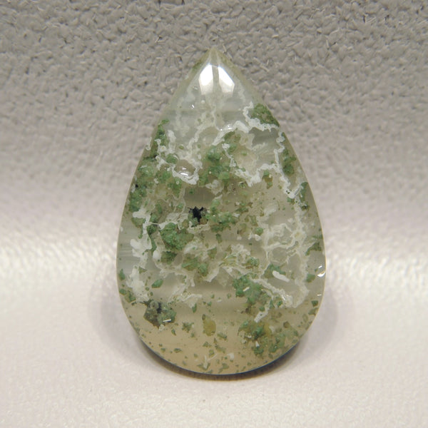 Moss Agate 1PC Medium 7x10 MM Pear Cabochon Green Fine semi Precious Semi Precious Gemstone