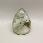 Moss Agate 1PC Small 7x9 MM Pear Cabochon Green Shine semi Precious Loose Gemstones