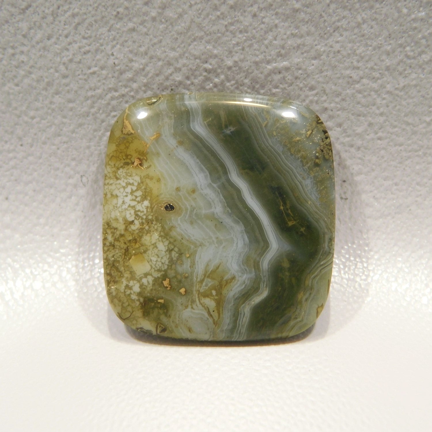 Moss Agate 1PC Large 10x10 MM Square Cabochon Green Polished semi Precious Precious Gemstone