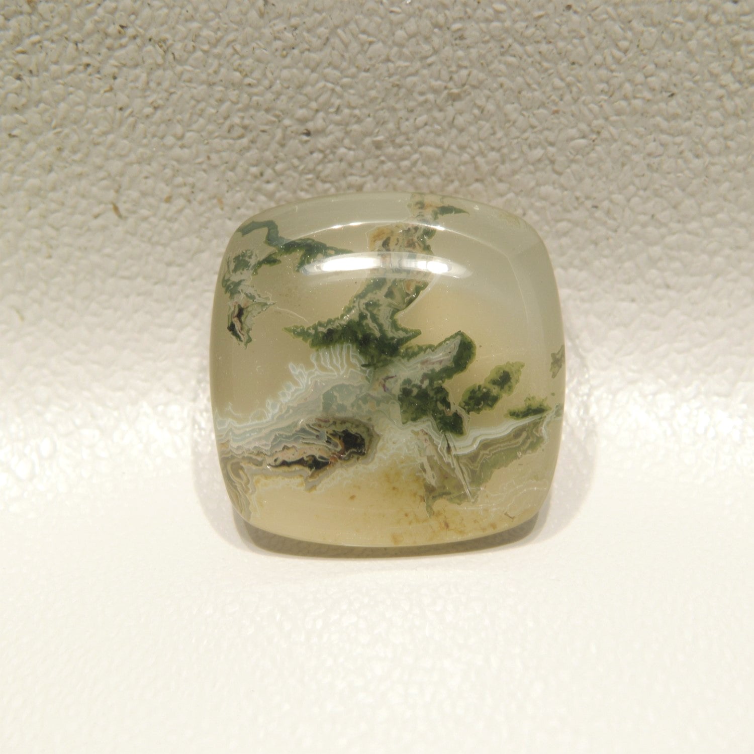 Moss Agate 10PC Tiny 3x3 MM Square Cabochon Green Natural semi Precious Semi Precious Gemstone