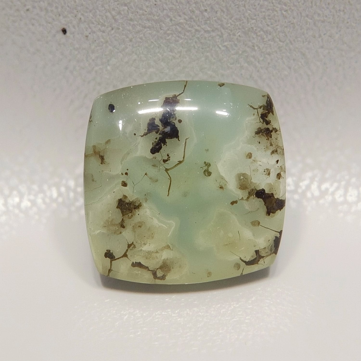 Moss Agate 1PC Small 7x7 MM Square Cabochon Green Fiery semi Precious Loose Gemstone Secundaire afbeelding