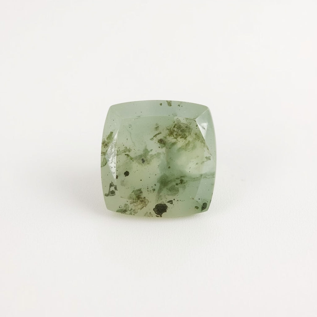 Moss Agate 1PC Medium 9x9 MM Square Cabochon Green Sparkling semi Precious Semi Precious Gemstone
