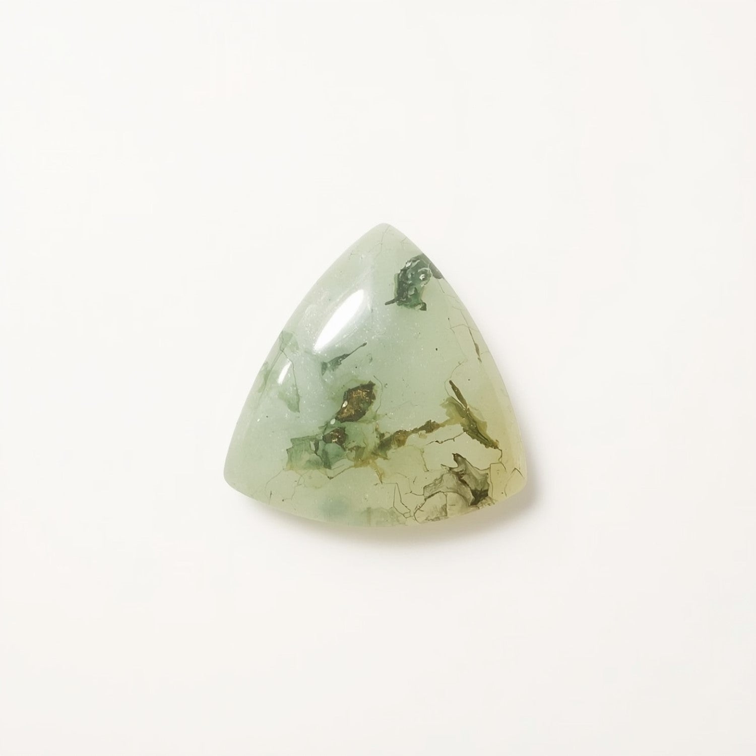Moss Agate 1PC Tiny 6x6 MM Triangle Cabochon Green Fine semi Precious Semi Precious Gemstone Immagine principale del prodotto