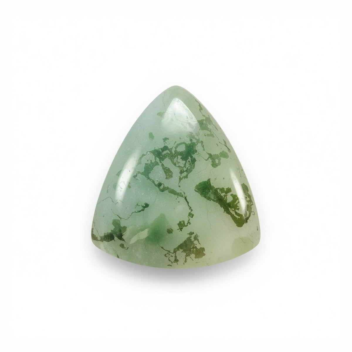 Moss Agate 1PC Small 7x7 MM Triangle Cabochon Green High-Quality semi Precious Precious Gemstone