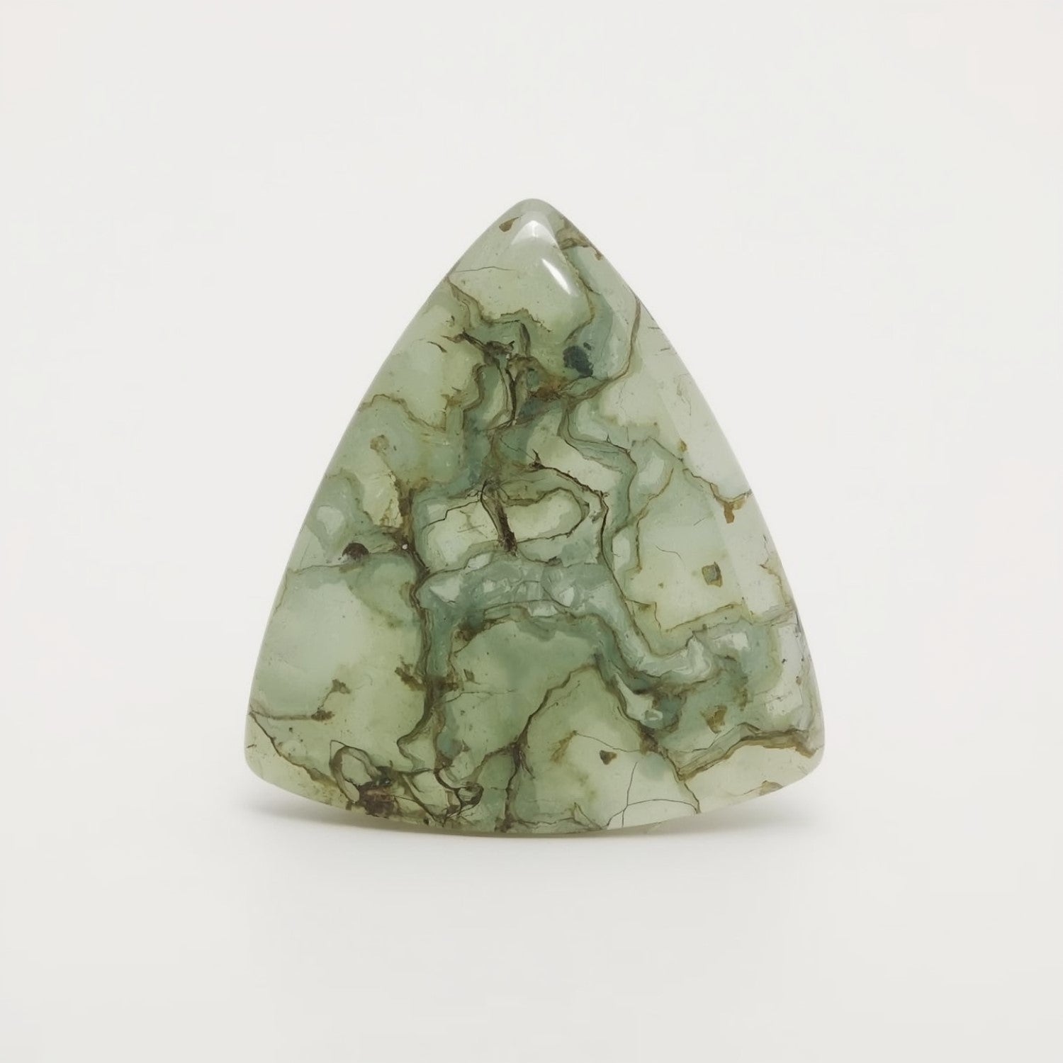 Moss Agate 1PC Medium 9x9 MM Triangle Cabochon Green Genuine semi Precious Loose Gems