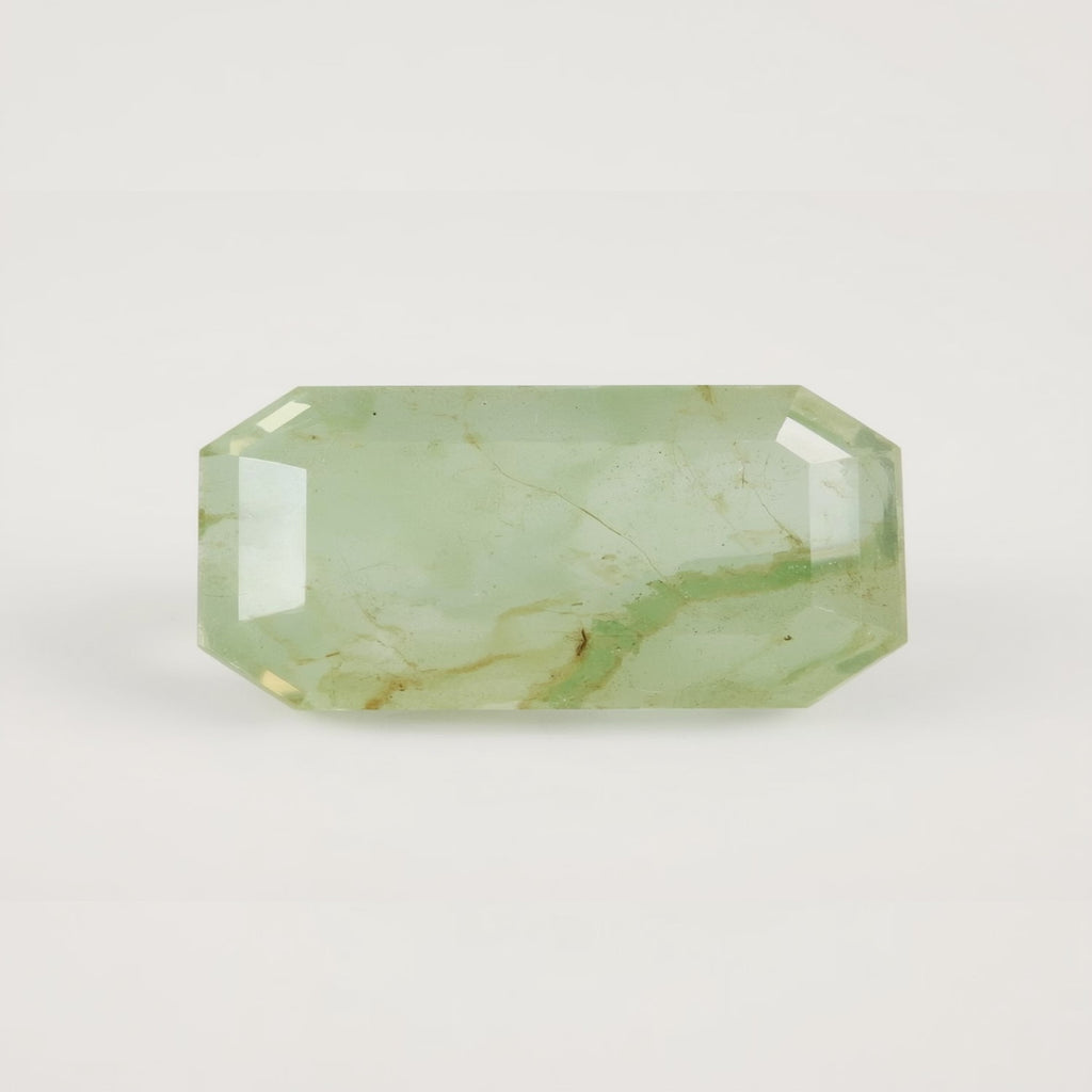 Moss Agate 1PC Chunky 10x20 MM Baguette Faceted Green Luster Semi Precious Loose Gemstones