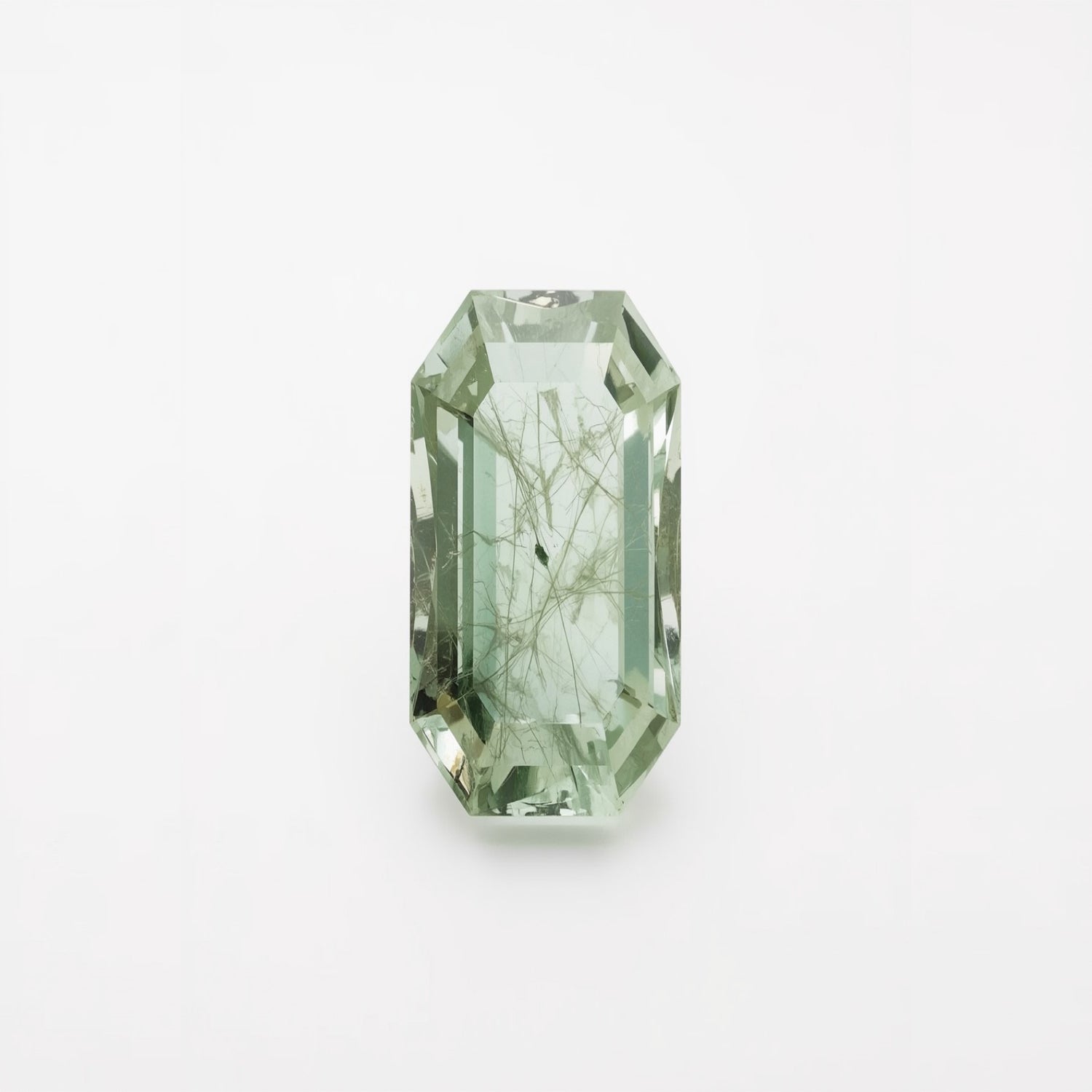 Moss Agate 10PC Tiny 2x4 MM Baguette Faceted Green Genuine Semi Precious Loose Gemstones メイン画像