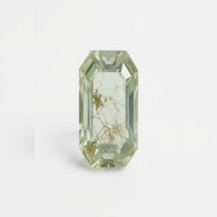 Moss Agate 1PC Small 5x10 MM Baguette Faceted Green Brilliant Semi Precious Loose Gemstones