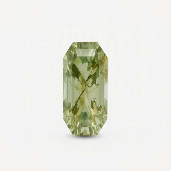 Moss Agate 1PC Small 6x12 MM Baguette Faceted Green Sparkling Semi Precious Gems