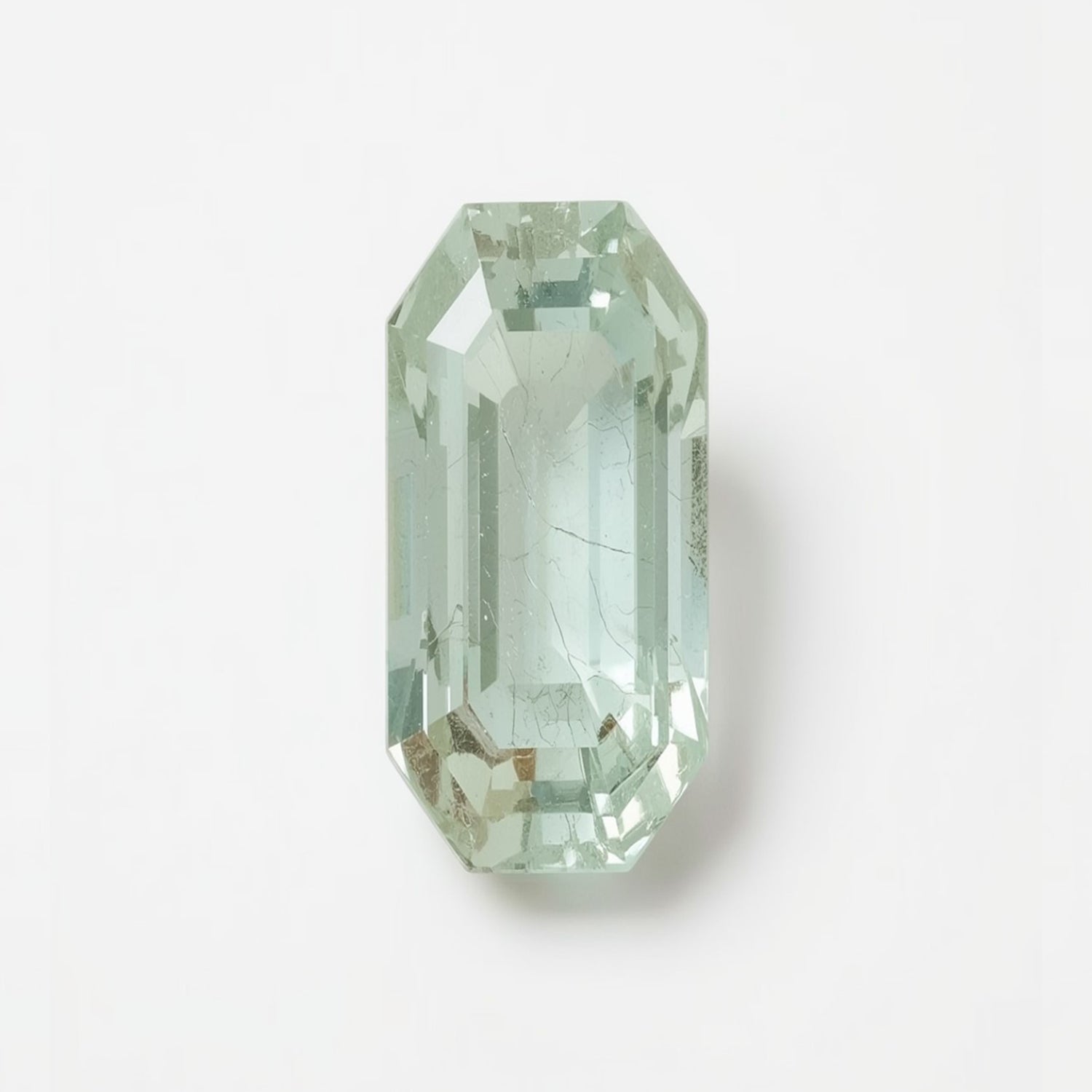 Moss Agate 1PC Medium 7x14 MM Baguette Faceted Green Polished Semi Precious Loose Gems