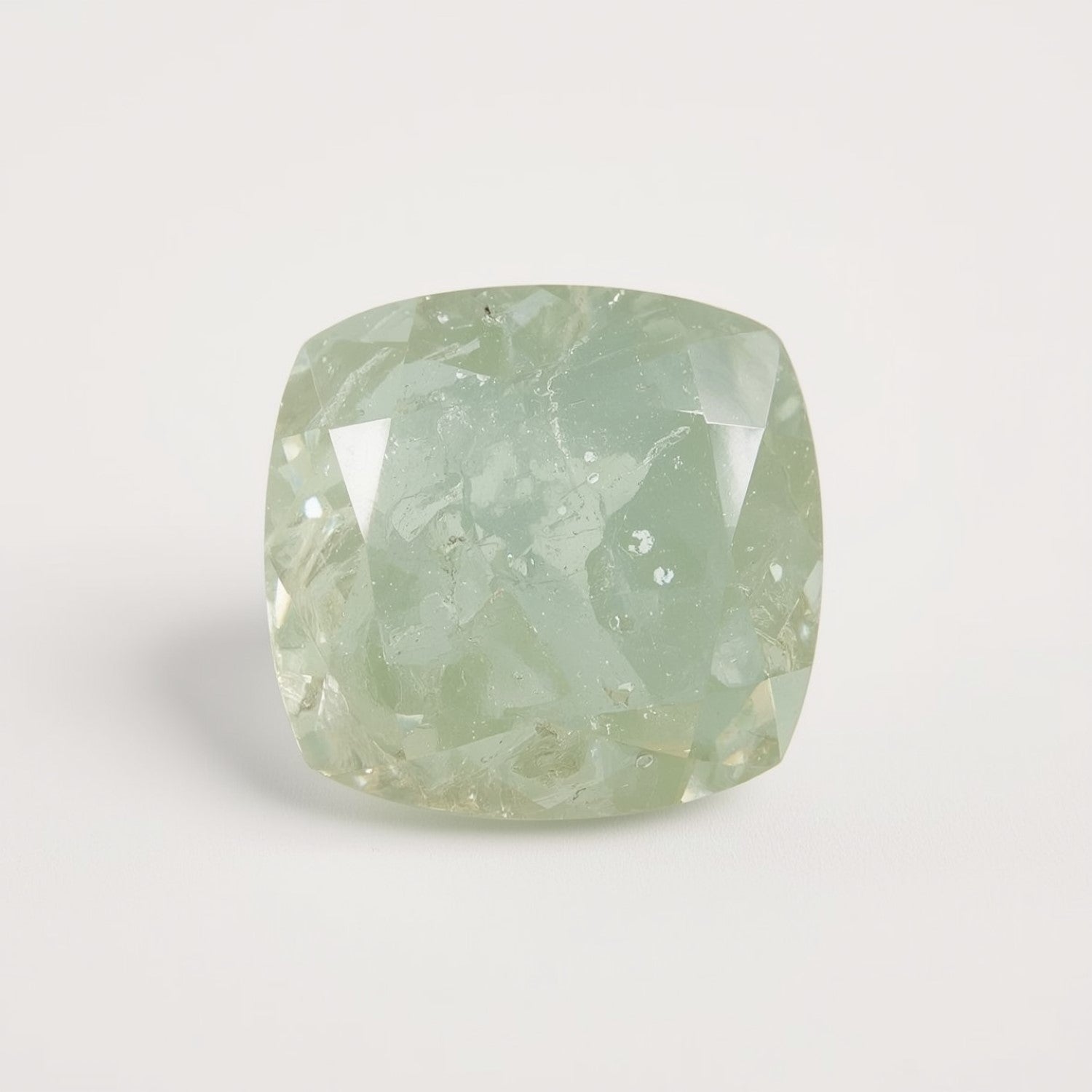 Moss Agate 1PC Large 11x11 MM Cushion Faceted Green Fine Semi Precious Loose Gemstone Imagen secundaria del producto