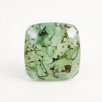 Moss Agate 1PC Chunky 13x13 MM Cushion Faceted Green Natural Semi Precious Gems