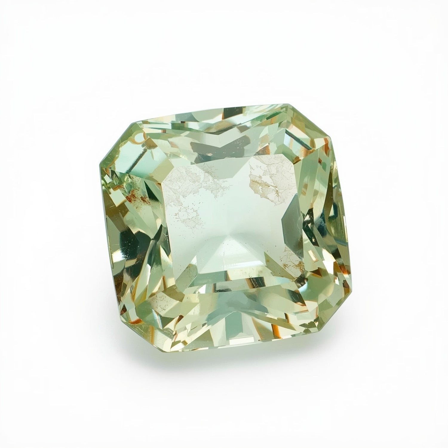 Moss Agate 1PC Chunky 16x16 MM Cushion Faceted Green Pure Semi Precious Loose Gemstones Secundaire afbeelding