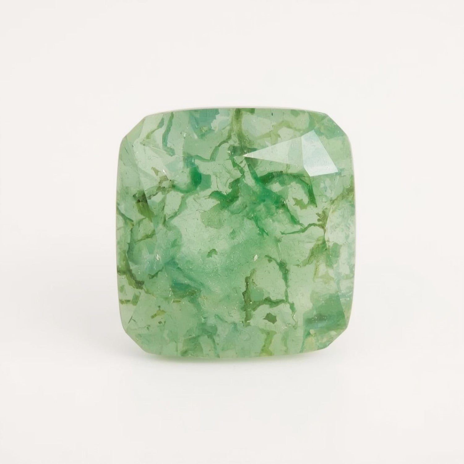 Moss Agate 1PC Tiny 5x5 MM Cushion Faceted Green Sparkling Semi Precious Gems