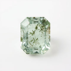 Moss Agate 1PC Large 10x14 MM Emerald Faceted Green Superior Semi Precious Gems