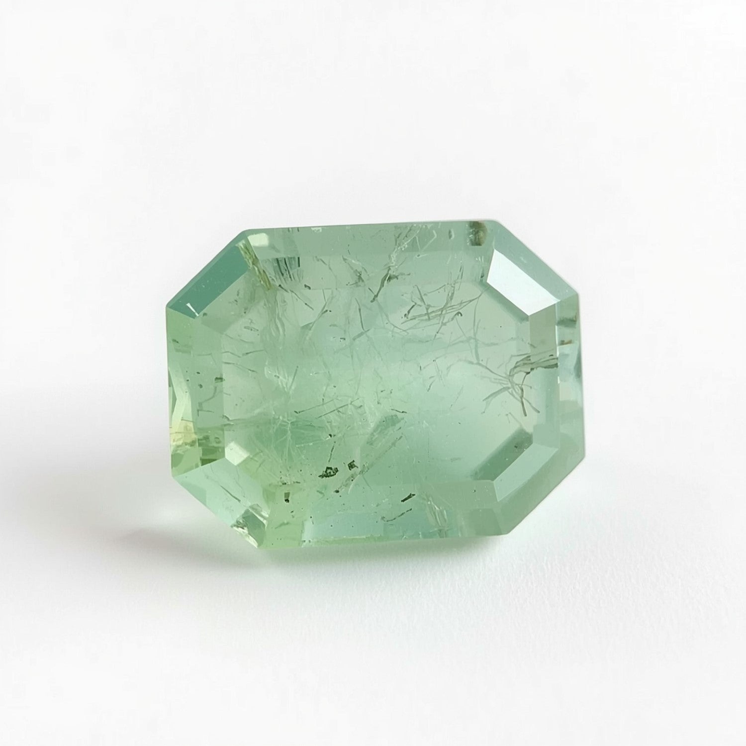 Moss Agate 1PC Chunky 12x16 MM Emerald Faceted Green Pure Semi Precious Loose Gems Hoofdafbeelding