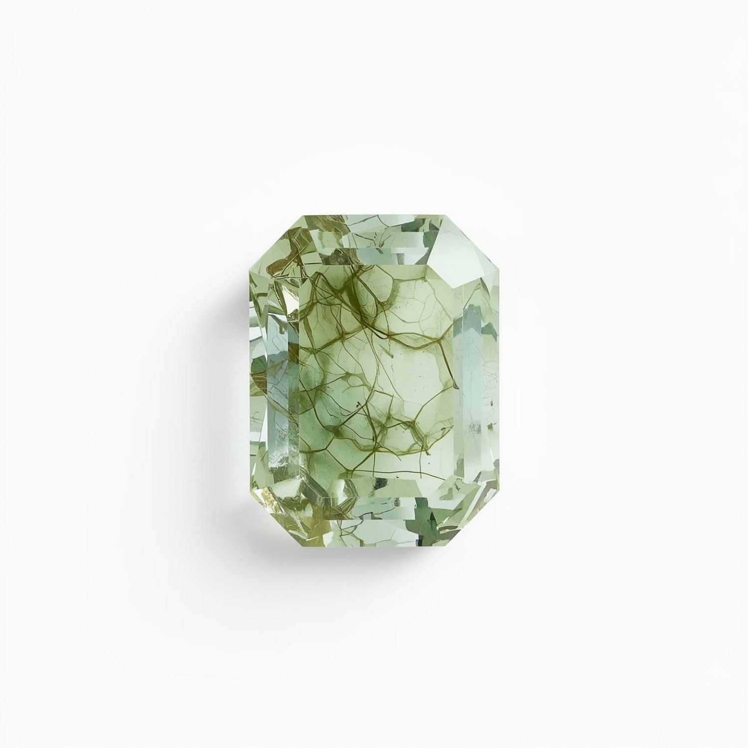 Moss Agate 1PC Chunky 13x18 MM Emerald Faceted Green Fiery Semi Precious Loose Gemstone Второстепенное изображение товара