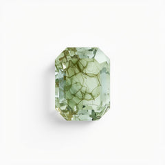 Moss Agate 1PC Chunky 13x18 MM Emerald Faceted Green Fiery Semi Precious Loose Gemstone