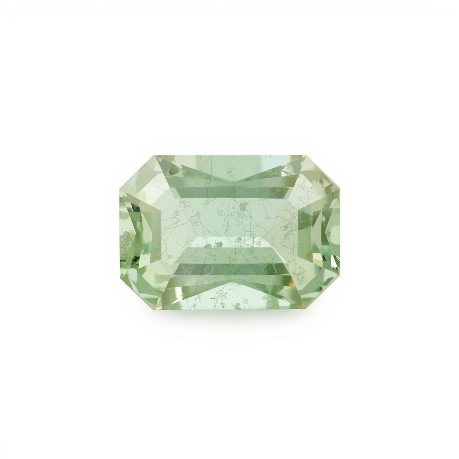 Moss Agate 1PC Medium 8x10 MM Emerald Faceted Green Fine Semi Precious Gems