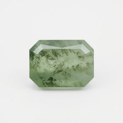 Moss Agate 1PC Medium 8x10 MM Emerald Faceted Green Fine Semi Precious Gems