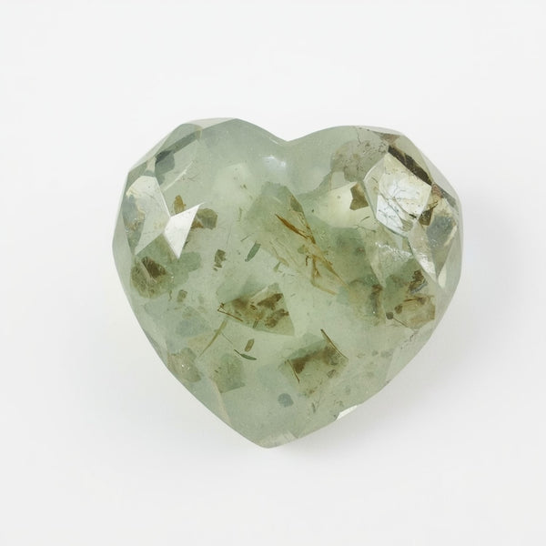 Moss Agate 1PC Chunky 13x13 MM Heart Faceted Green Natural Semi Precious Gems