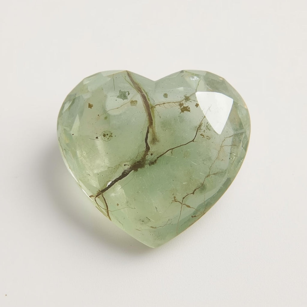 Moss Agate 1PC Chunky 16x16 MM Heart Faceted Green Pure Semi Precious Loose Gemstones