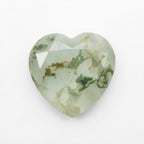 Moss Agate 1PC Tiny 5x5 MM Heart Faceted Green Sparkling Semi Precious Gems