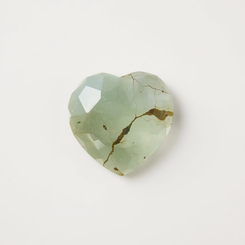 Moss Agate 1PC Tiny 5x5 MM Heart Faceted Green Sparkling Semi Precious Gems