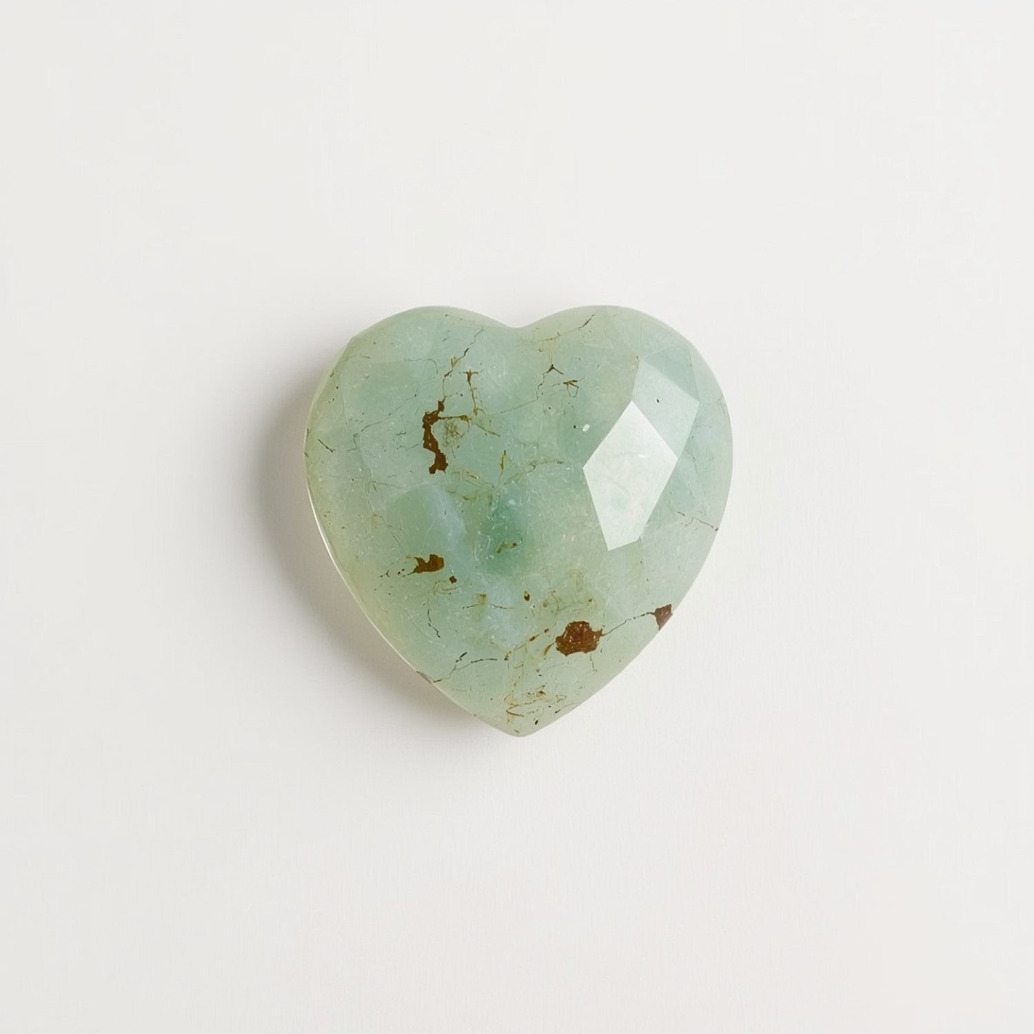 Moss Agate 1PC Tiny 6x6 MM Heart Faceted Green Polished Semi Precious Loose Gems