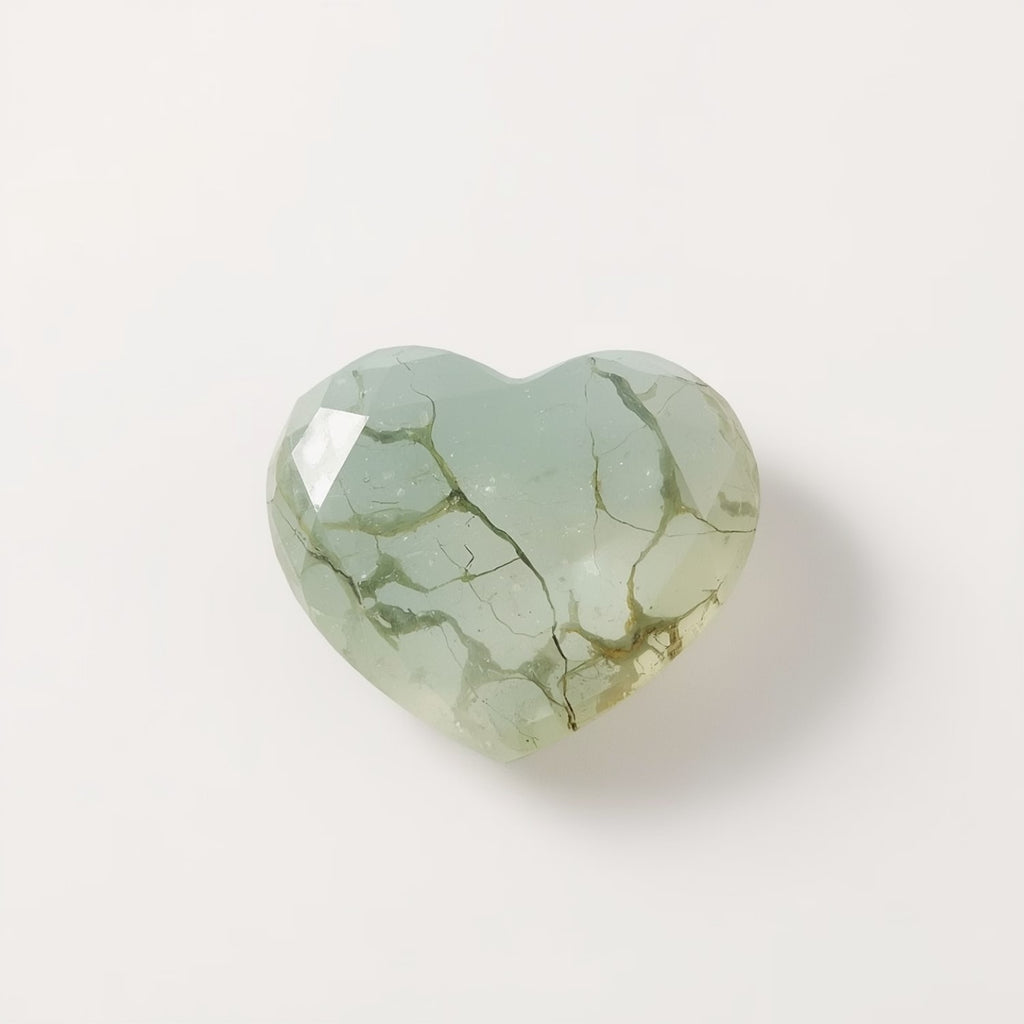 Moss Agate 1PC Tiny 6x6 MM Heart Faceted Green Polished Semi Precious Loose Gems