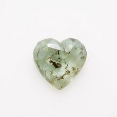 Moss Agate 1PC Medium 9x9 MM Heart Faceted Green Lustrous Semi Precious Gems