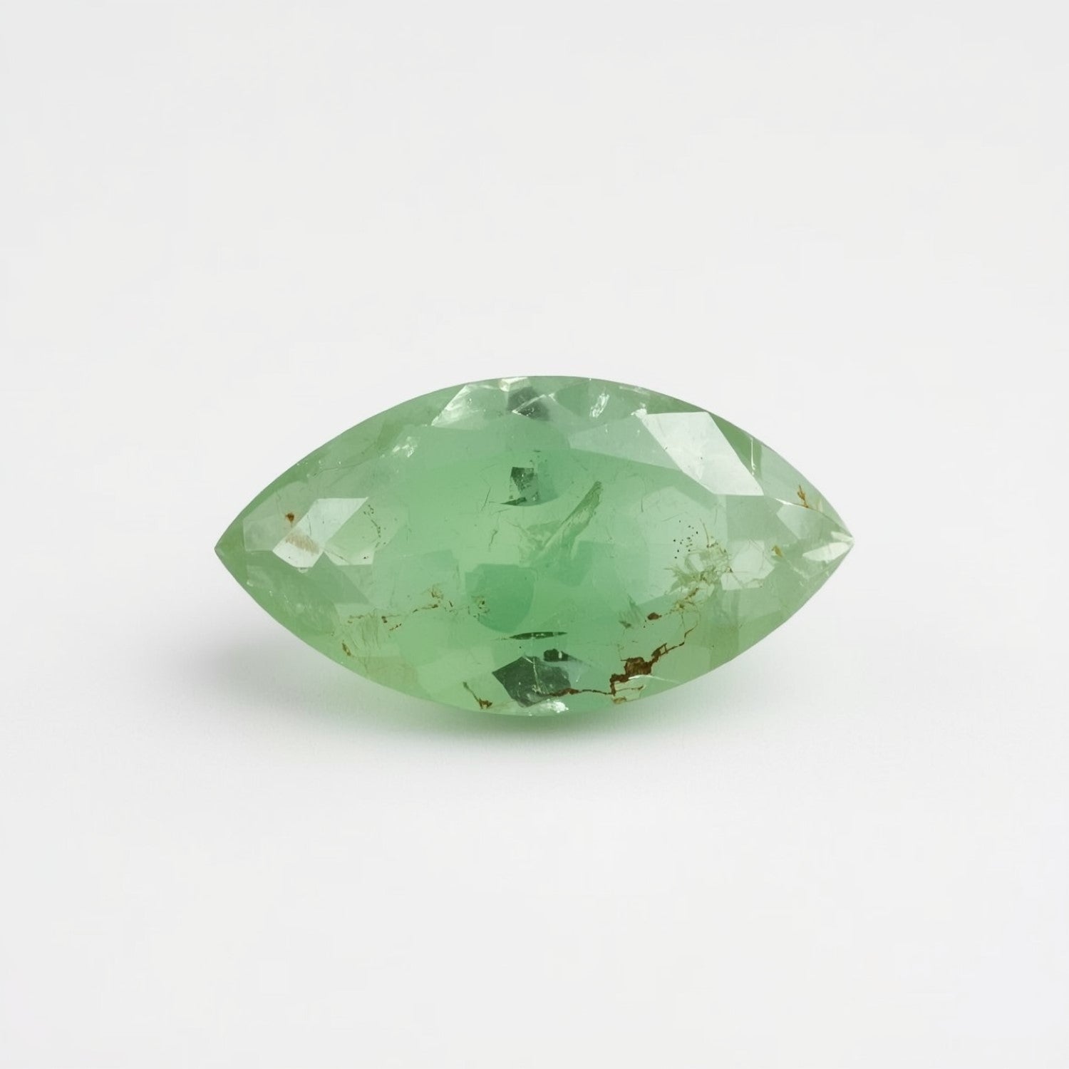 Moss Agate 10PC Tiny 2.5x5 MM Marquise Faceted Green Lustrous Semi Precious Loose Gemstone Huvudsaklig produktbild