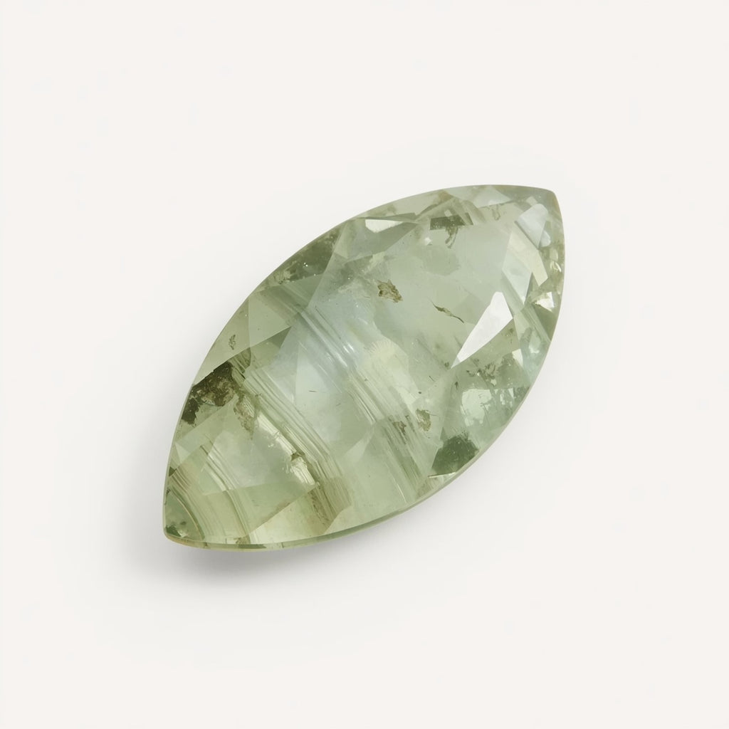 Moss Agate 1PC Small 5x10 MM Marquise Faceted Green High-Quality Semi Precious Loose Gems