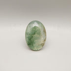 Moss Agate 1PC Large 10x12 MM Oval Faceted Green Luster Semi Precious Loose Gemstones