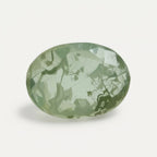 Moss Agate 1PC Chunky 12x16 MM Oval Faceted Green Shine Semi Precious Loose Gems