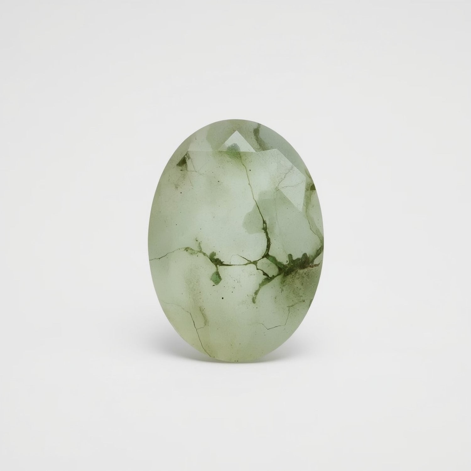 Moss Agate 1PC Chunky 13x18 MM Oval Faceted Green Fine Semi Precious Loose Gemstone