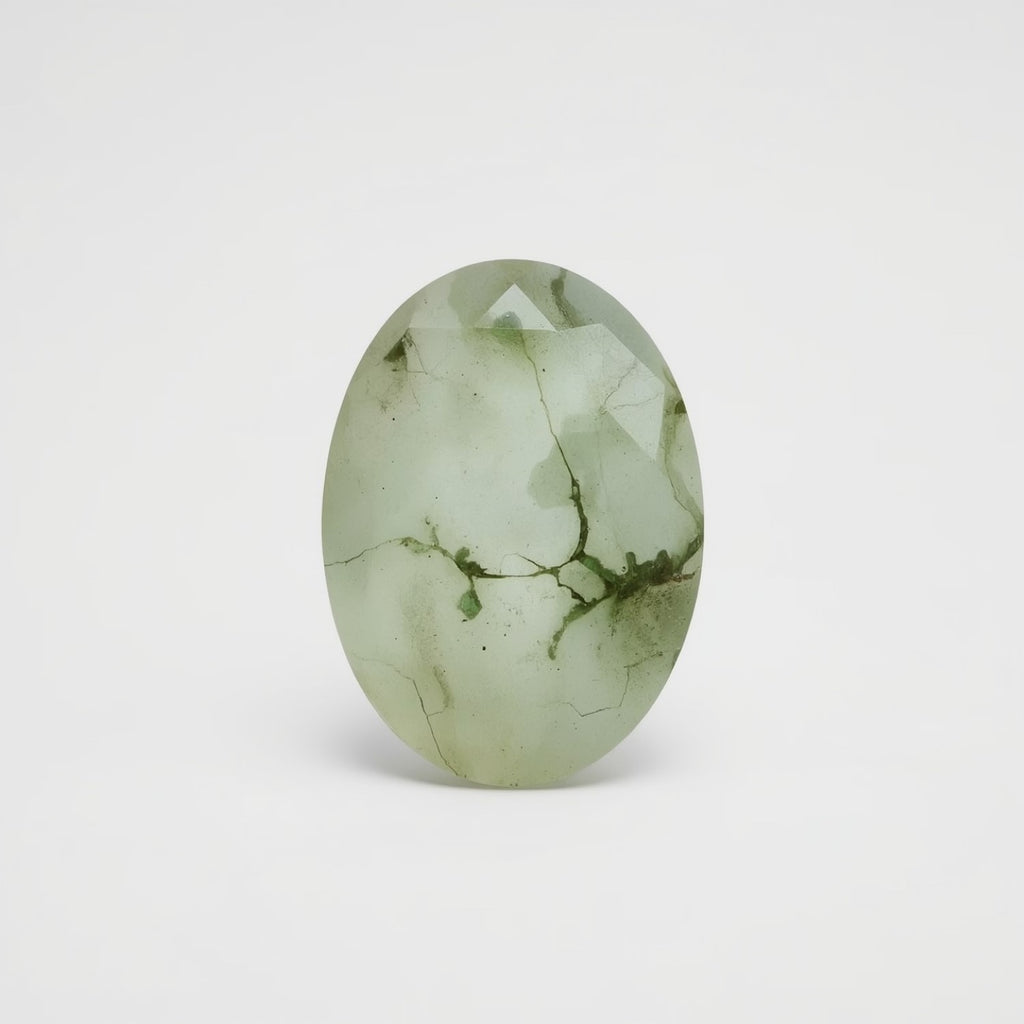 Moss Agate 1PC Chunky 13x18 MM Oval Faceted Green Fine Semi Precious Loose Gemstone