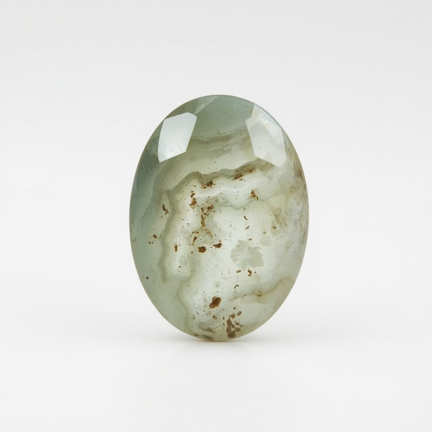 Moss Agate 1PC Chunky 15x20 MM Oval Faceted Green High-Quality Semi Precious Loose Gemstones